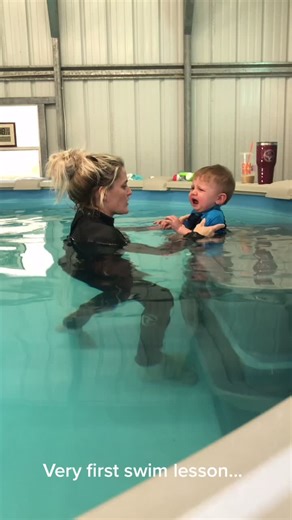 I’ll probably get crap for this from the Karen’s but here is his very first swim lesson at 10 months old. #isrswimming