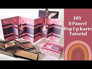 Card making – DIY – 8 panel pop-up card – for beginners – tutorial