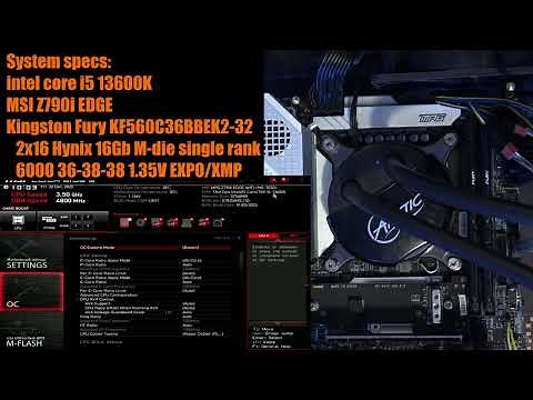 Overclocking a DDR5-6000 CL36 kit to DDR5-7200 CL34 with an i5 13600K