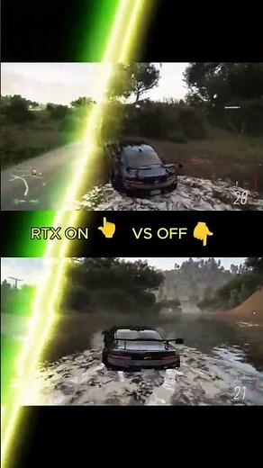 forza horizon 5 RTX on vs off #rtx #forzahorizon5 #shorts