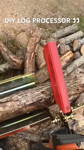 DIY LOG PROCESSOR 👀 #youtubeshorts #youtube #shorts #short #video #viral #firewoodproduction #diy
