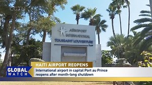 Haiti reopens the Toussaint Louverture International Airport in its capital, Port au Prince. Officials called the reopening a turning point, even though US authorities have extended a ban on US airlines flying there through March 12th. Initially, US barred airlines from operating in Haiti for 30 days, after three commercial jetliners were struck by gang-related gunfire. | CGTN Global Watch