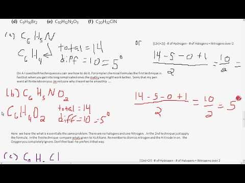 Organic Chemistry Tutorial : Calculating degree of unsaturation
