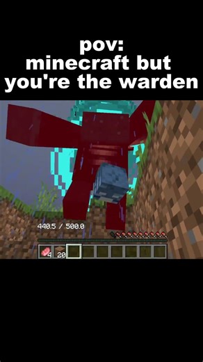 pov: minecraft but you're the warden..