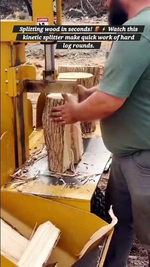 Rapid Firewood Processing with a Kinetic Log Splitter