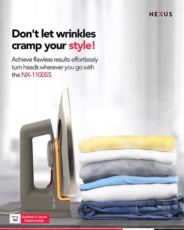 Say goodbye to the hassle of ironing and hello to effortless elegance! Elevate your ironing experience with our state-of-the-art iron, designed to help you achieve flawless results without sweat. Whether it’s crisp business attire or delicate fabrics, this iron has got you covered. Visit our website, www.nexusappliances.com.ng, for more information. #AppliancesWithStyle #Electronics #HomeAppliances | Nexus Appliances