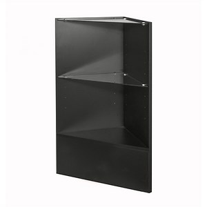 Corner Counter For Retail Shops - Black, White and Timber
