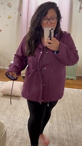 Watch womens plus size lined waterproof rain jacket on Amazon Live