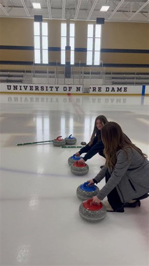 TONIGHT ON 16 NEWS NOW: The Notre Dame Curling Club teaches Lauren, Joshua Short and Matt Engelbrecht how to curl like an 'Olympian'. Who do you think did the best? | Lauren Moss