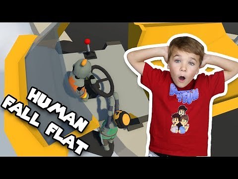 TWO LITTLE HUMANS DRIVING GIANT CARS | HUMAN FALL FLAT MULTIPLAYER
