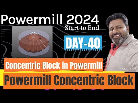How to Create work Plane and Concentric Block in Powermill 2021 | Delcam Powermill 2021 Tutorial