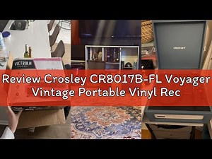 Review Crosley CR8017B-FL Voyager Vintage Portable Vinyl Record Player Turntable with Bluetooth in/O