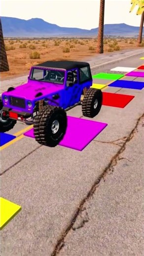 Flatbed Truck McQueen Transportation Pothole vs Car Physics #BeamNGDrive #Crash #Shorts