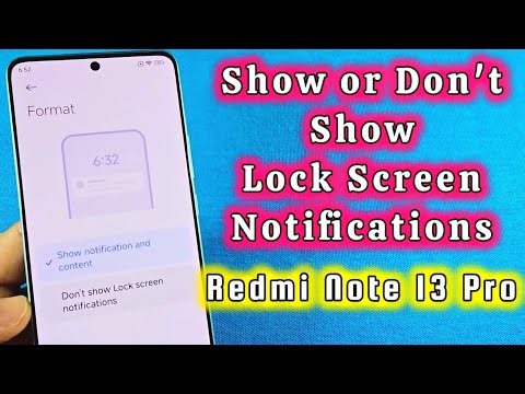 Change Lock Screen Notifications Hyper OS Xiaomi phone
