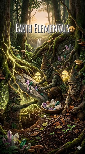 What they are: Earth Elementals, the densest form of nature's consciousness. What they do: They filter the energy of the soil, nourish the roots of the Sacred Grove, and build the crystalline structures of the Earth. What they protect: The