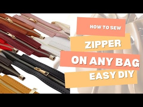 How to Sew Zippers on Any Bag #bagmakingtutorial #zipperpouch