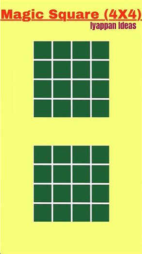 4X4 Magic Square | Magic Square 4X4 | Magic Square| #magicsquare#mathshorts#mathtricks#maths#ideas