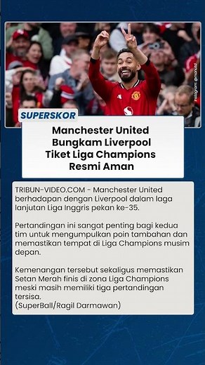 HAJAR LIVERPOOL, Manchester United Kunci Tiket Liga Champions Musim Depan