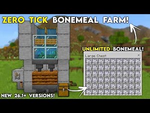 BEST BONEMEAL FARM in Minecraft Bedrock 26.1+!