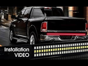 LED Tail Gate Strip Sequential Installation Tutorial Video TailGate