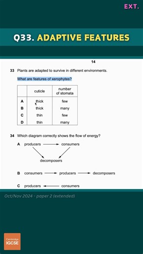 IGCSE Biology - Multiple Choice - Extended (paper 2) - Exams from 2025 #biology #exams #revision