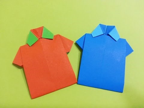 티셔츠종이접기 origami t-shirt