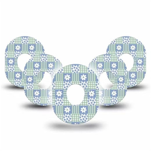 ExpressionMed Patchwork Flowers Adhesive Patch Dexcom G7/Dexcom ONE+