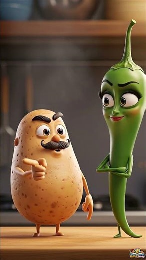 Aalu ❤️ Mirch Ki Funny Love Story 😂🌶🥔 | Teekha Romance | 3D Animated Reel | Hindi Short