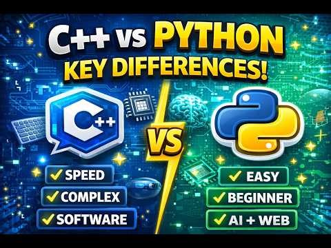 👉 C++ vs Python 🔥 Key Differences Explained (Where They Are Used?)