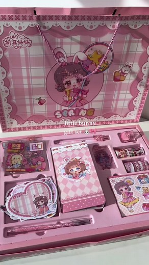 ASMR Little Bunny Gift Set 🎀 - full unboxing 🐰✨ The inner child in me is so happy! I love journaling and cute things. I want more of this kawaii set. Perfect for gift ideas 🙈 #unboxing #unbox #asmr #journal #journalset #stationery #stationeryhaul #schoolsupplies #kawaii
