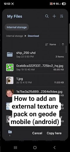 How to add an external texture pack on geode mobile (#android) #geometrydash #texturepack