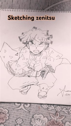 Sketching zenitsu. #anime