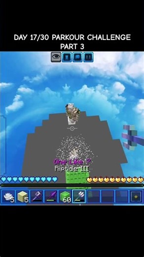 Minecraft Parkour Challenge 🔥 Day 17 Part 3 #shorts #minecraft