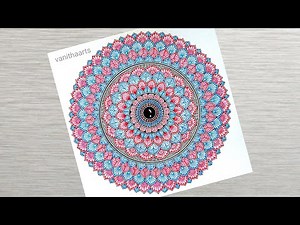 How to draw Mandala for Beginners | Color Mandala Art | stepbystep | doodle art