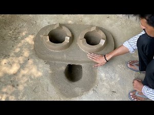 DIY How to build a wood stove | clay mud oven for outdoor cooking | DIY wood stove |desi kitchen set