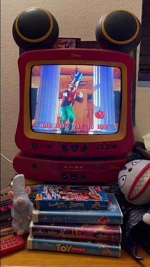 “Grim Grinning Ghost” Disney Sing Along Song on a Mickey Mouse CRT TV