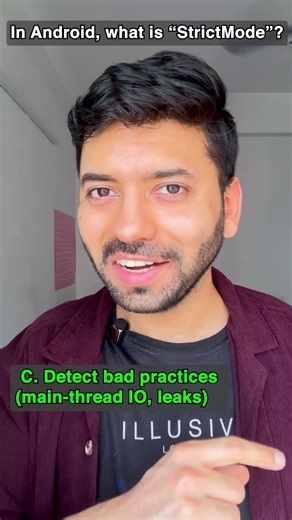 StrictMode in Android 🚨 Catch Performance Bugs Fast | Interview #shorts #android #interview #quiz