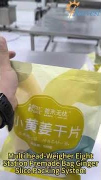 Multi head-Weigher Eight Station Premade Bag Ginger Slice Packing System