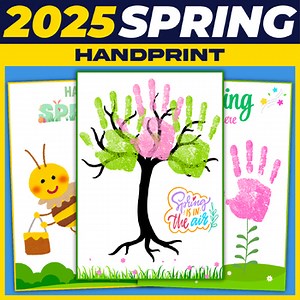 Handprint Spring Craft: Kindergarten Handprint Art - Preschool Activity