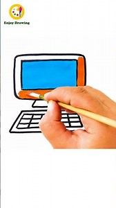 COMPUTER Drawing: How to Draw A COMPUTER EASY for Kids | ENJOY DRAWING