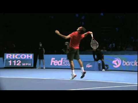 Roger Federer - Super Slow Motion First Serve Ace