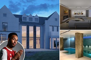 Inside Aubameyang's luxury bespoke mansion including Jacuzzi, bar & gym