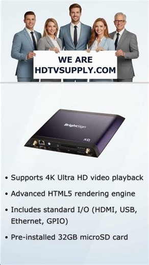 BrightSign XD236-32GB 4KDigitalSignage Media Player (Standard I/O)With Pre-Installed 32GBMicroSDCard