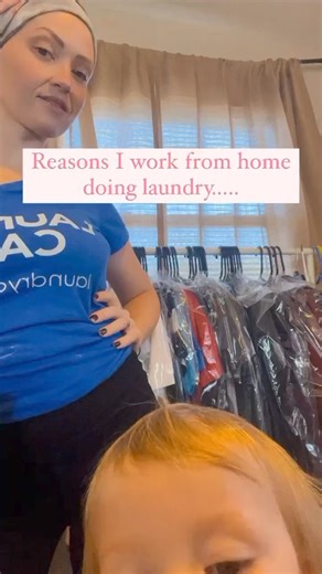 Laundry Care offers a work from home job that you can do alongside your kids! Whether you need a side hustle or a way to earn a full time income, laundry is a great option! Apply today to join our mom led business of homebased laundry providers! #wfh #remotework #sidehustle #sidehustleideas #laundryhacks #laundry #sahmlife #momlife | Join Laundry Care