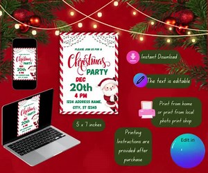 Christmas Party Invitations - Etsy Canada