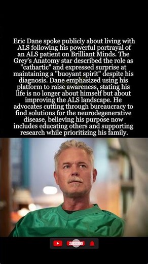 Eric Dane Opens Up About His ALS Diagnosis and Its Impact on His Life