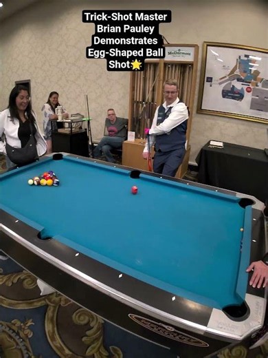 Trick-Shot Master Brian Pauley Demonstrates Egg-Shaped Ball Shot🌟#billiards #trickshots