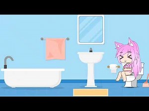 Heza farting on the toilet | Gacha fart