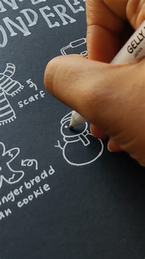 ❄️ Day 16 Winter Doodles ❄️ Snowman ⛄ #winterdoodles