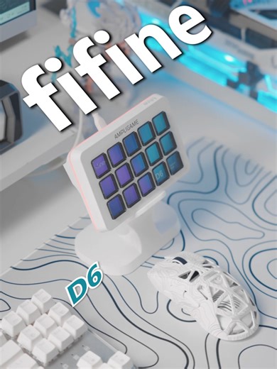 Desk setup upgrade? fifine D6 Stream Controller just hits different #fifine #gamingsetup #workflow #streamdeck #tiktokshopstockup fifine D6 Stream Controller Control Pad LCD